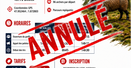 Concours 3D des 18 et 19 juillet 2026 annulé