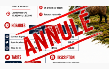 Concours 3D des 18 et 19 juillet 2026 annulé